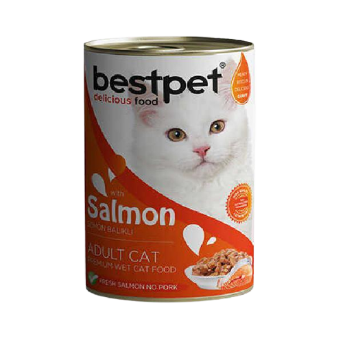 Bestpet Somonlu Jöleli Yetişkin Kedi Konservesi 400 Gr - Thumbnail