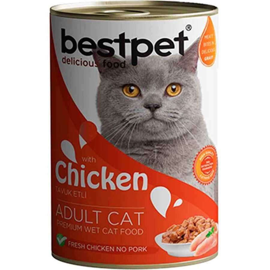 Bestpet Tavuklu Jöleli Yetişkin Kedi Konservesi 400 Gr - Thumbnail