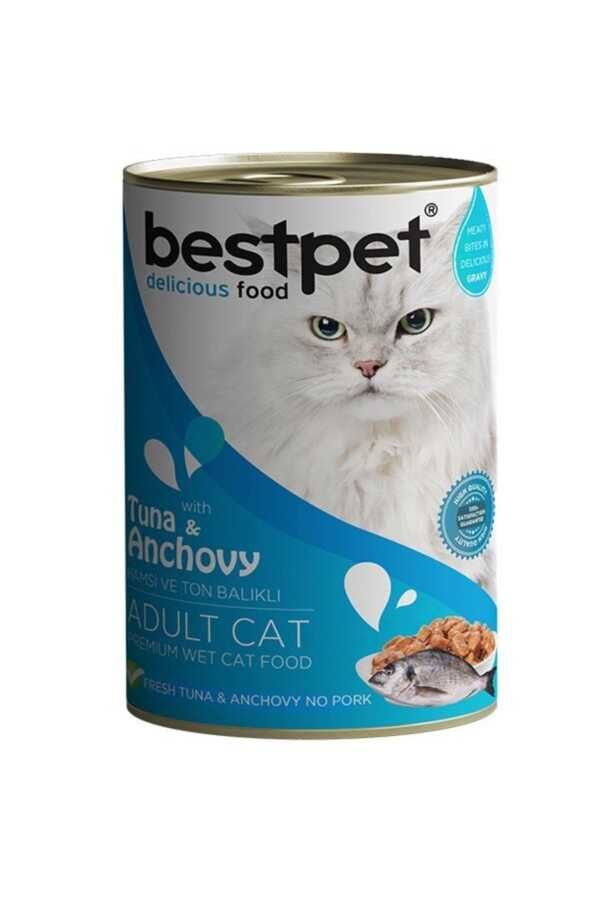 Bestpet Ton Balıklı ve Hamsili Gravy Yetişkin Kedi Konservesi 400 Gr - Thumbnail