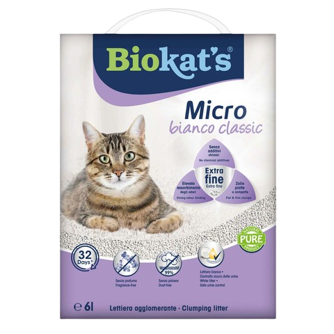 Biokats Micro Fresh Bahar Kokulu Topaklanan Doğal Kedi Kumu 6Lt