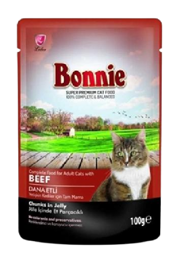 Bonnie Jelly Dana Etli Kedi Konserve Pouch 100 gr