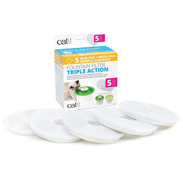 Catit 2.0 Triple Action Filter 5 pack - Thumbnail