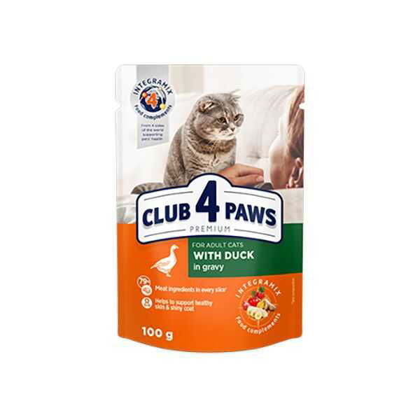 Club4Paws Ördekli Premium Pouch Kedi Maması 100Gr