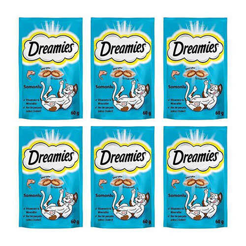 Dreamis Somon Balıklı Kedi Ödülü 6x60 Gr