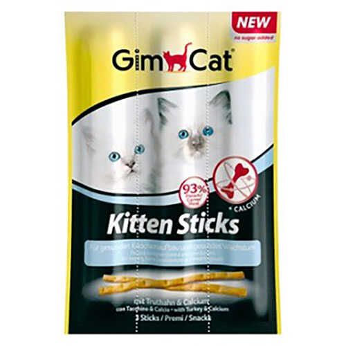 Gimcat Kedi Ödül Çubuğu Sticks Kitten Hindi 3x3gr - Thumbnail