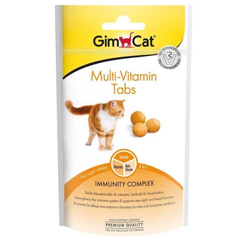 Gimcat Multi-Vitamin Tabs Kedi Ödül Tableti 40 Gr - Thumbnail