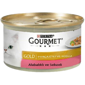 Gourmet Gold Alabalık ve Sebzeli Yetişkin Kedi Konservesi 85 gr - Thumbnail