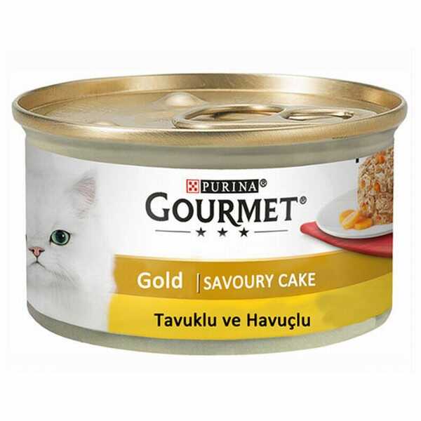 Gourmet Gold Savoury Parça Etli Tavuk ve Havuç Yetişkin Kedi Konservesi 85 Gr - Thumbnail