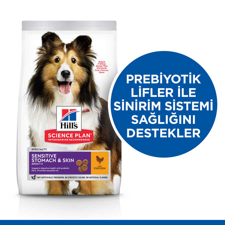 Hills Adult Sensitive Skin Hassas Köpekler İçin Tavuklu Yetişkin Köpek Maması 2.5 Kg - Thumbnail