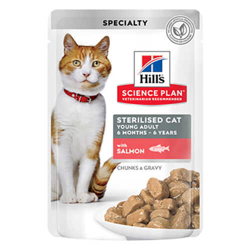 Hills Sterilised Somonlu Pouch Kısırlaştırılmış Kedi Konservesi 85 Gr - Thumbnail