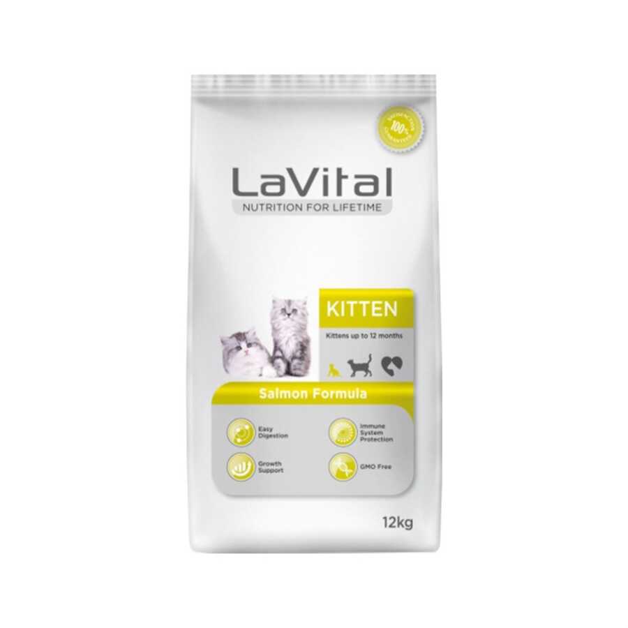 Lavital Kitten Somonlu Yavru Kedi Maması 12 Kg