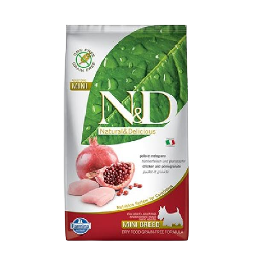 N&D Prime Tavuklu ve Narlı Küçük Irk Tahılsız Yetikin Köpek Maması 2,5 Kg