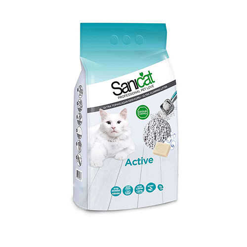 Sanicat Active Marsilya Sabunu Kokulu Doğal İnce Kedi Kumu 10 Lt