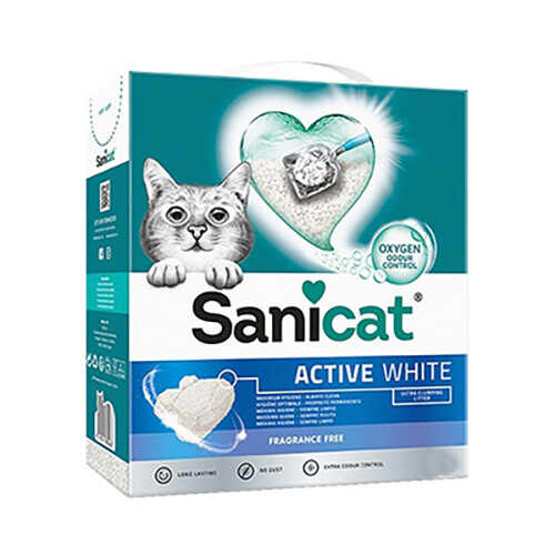 Sanicat Active White Topaklanan Kedi Kumu 2X6 Lt