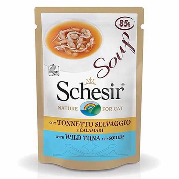 Schesir Ton Balıklı Kalamarlı Kedi Çorbası 85 Gr