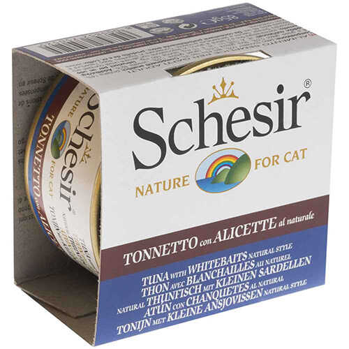 Schesir Ton Balıklı Ringa Balıklı Ve Pirinçli Naturel Kedi Konservesi 85 Gr