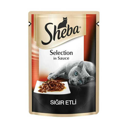 Sheba Sığır Etli Yetişkin Kedi Pouch Konserve 85 Gr