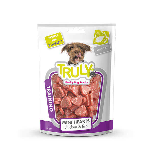 Truly Yumuşak Köpek Ödülü Kalp Ş.Tavuk-Mezgit 90Gr