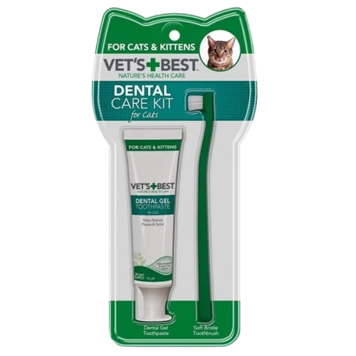 VET'S BEST Kediler için Ağız ve Diş Bakım Seti 16,5cm45gr