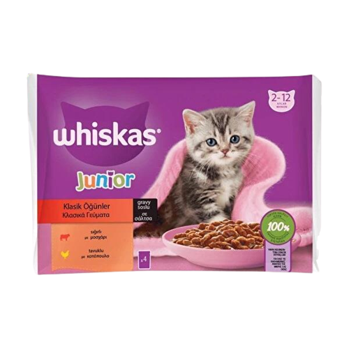 Whiskas Klasik Öğünler Yavru Kedi Yaş Maması 340 Gr